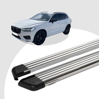 Trittbretter passend für Volvo XC60 ab 12/2017 (Model: PEGA, Farbe: Silber)