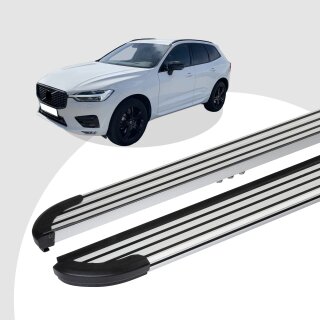 Trittbretter passend für Volvo XC60 ab 12/2017 (Model: LINX, Farbe: Silber)