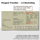 Dachreling passend f&uuml;r Peugeot Traveller L3 lang Fl&uuml;gelt&uuml;ren ab 2016 (Schwarz) mit ABE