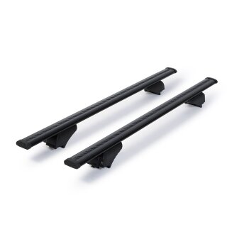 Dachträger passend für Audi 80 Avant Kombi ab 1992-1995 offene Dachreling 115 cm Schwarz