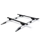 Dachtr&auml;ger passend f&uuml;r Volkswagen Caddy Maxi Life ab 2008-2015 offene Dachreling 115 cm Schwarz