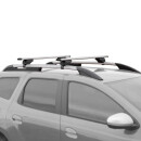 Dachtr&auml;ger passend f&uuml;r Toyota Land Crusier Prado ab 1998-2009 offene Dachreling 135 cm Silber