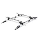 Dachtr&auml;ger passend f&uuml;r Toyota Land Crusier 90   ab 2003+ offene Dachreling 125 cm Silber