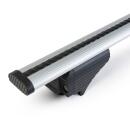 Dachtr&auml;ger passend f&uuml;r Toyota Land Crusier 90   ab 2003+ offene Dachreling 125 cm Silber