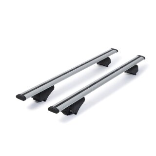 Dachträger passend für Volkswagen Golf VII Variant SportCombi Kombi ab 2013-2020 offene Dachreling 115 cm Silber