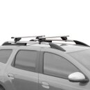 Dachtr&auml;ger passend f&uuml;r Volkswagen Touran ab 2015+ offene Dachreling 135 cm Silber