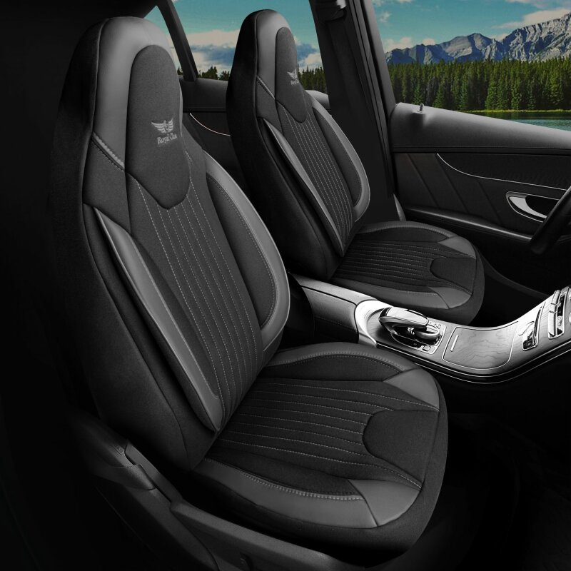 Auto Sitzbezüge für Audi A3 in Schwarz Grau Pilot 6.1
