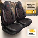 Sitzbez&uuml;ge passend f&uuml;r Auto Sleepers Wohnmobil (Schwarz-Rot) Pilot 6.2