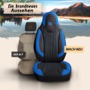 Sitzbez&uuml;ge (Pilot) passend f&uuml;r Seat Altea (Schwarz-Blau) 6.5