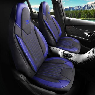 Sitzbezüge passend für Subaru Justy (Pilot - Schwarz-Blau)