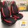 Sitzbezüge passend für Sun Living Wohnmobil (Schwarz-Rot) Pilot 6.12