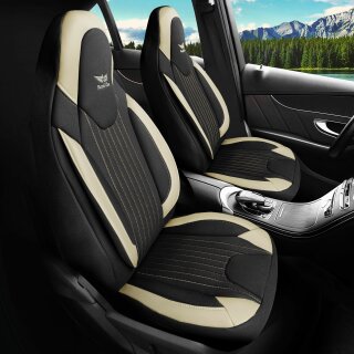 Sitzbezüge (Pilot) passend für Citroen Jumper (Schwarz-Beige) 6.13