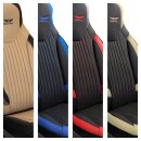 Sitzbez&uuml;ge (Pilot) passend f&uuml;r Seat Altea (Schwarz-Beige) 6.13