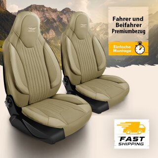 Sitzbezüge passend für Renault Master (Model: Pilot - Beige)