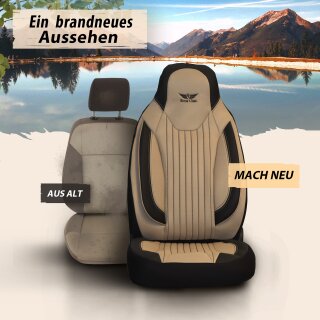 Pkw Sitzbezüge passend für Fiat Ducato in Braun-Schwarz