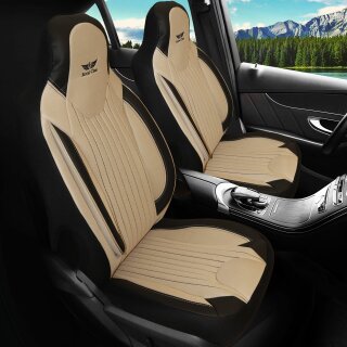 Sitzbezüge (Pilot) passend für Nissan X-Taril (Beige-Schwarz) 6.8