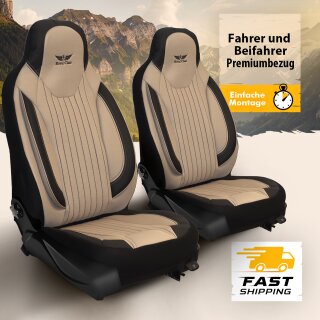 Sitzbezüge für Auto Sleepers Wohnmobil (Beige-Braun) Pilot 4.9
