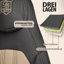 Sitzbez&uuml;ge (Pilot) passend f&uuml;r Seat Altea (Schwarz-Beige) 7.13