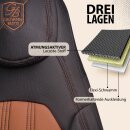 Sitzbez&uuml;ge (Pilot) passend f&uuml;r Seat Leon (Braun-Schwarz) 6.8