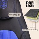 Sitzbez&uuml;ge (Pilot) passend f&uuml;r Seat Leon (Schwarz-Blau) 7.5