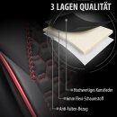 Sitzbez&uuml;ge (Pilot) passend f&uuml;r Peugeot Expert (Schwarz-Rot) 8.1