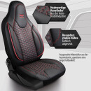 Sitzbez&uuml;ge passend f&uuml;r Roller Team Wohnmobil (Schwarz-Rot) Pilot 8.1