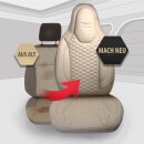 Sitzbez&uuml;ge (Pilot) passend f&uuml;r Peugeot 607 (Beige) 8.3