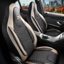 Sitzbez&uuml;ge passend f&uuml;r Vario Mobil Wohnmobil (Schwarz Beige) Pilot 8.13