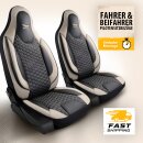 Sitzbez&uuml;ge (Pilot) passend f&uuml;r Seat Altea (Schwarz Beige) 8.13