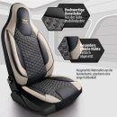 Sitzbez&uuml;ge (Pilot) passend f&uuml;r Seat Altea (Schwarz Beige) 8.13