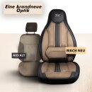 Sitzbez&uuml;ge (Pilot) passend f&uuml;r Seat Arona (Schwarz Beige) 9.13