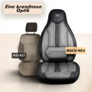 Sitzbez&uuml;ge passend f&uuml;r ACSI H&uuml;nerkopf Wohnmobil (Schwarz-Grau) Pilot 9.2