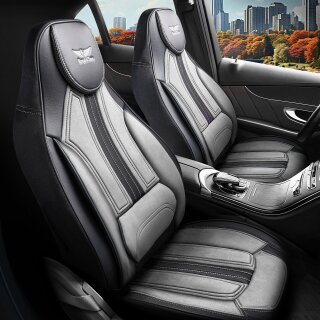 Sitzbezüge (Pilot) passend für Mercedes Benz B-Klasse (Schwarz-Grau) 9.2