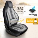 Sitzbez&uuml;ge (Pilot) passend f&uuml;r Mercedes Benz B-Klasse (Schwarz-Grau) 9.2