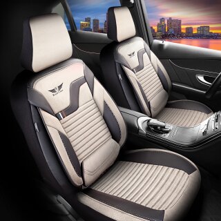 Sitzbezüge passend für für Peugeot 3008 (Beige-Schwarz)