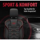 Autositzbezüge passend Opel Adam in Schwarz Rot Komplett 