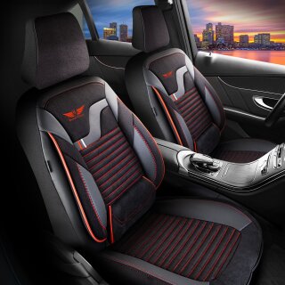 Sitzbezüge passend für für Toyota Urban Cruiser (Schwarz-Rot)