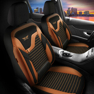 Sitzbezüge passend für für Seat Ateca (Braun-Schwarz)