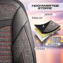 Sitzbez&uuml;ge passend f&uuml;r f&uuml;r Mitsubishi L200 (Schwarz-Rot)