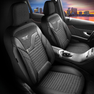 Sitzbezüge passend für für Audi Q5 (Schwarz-Grau)