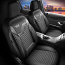 Sitzbez&uuml;ge passend f&uuml;r f&uuml;r Mercedes Benz GLK-Klasse (Schwarz-Grau)