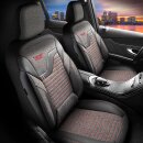 Sitzbez&uuml;ge passend f&uuml;r f&uuml;r Peugeot Expert (Schwarz-Rot)