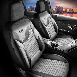 Sitzbezüge passend für für Renault Modus (Grau-Schwarz)