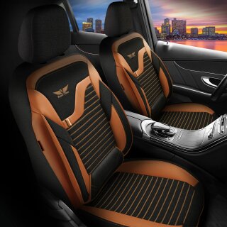 Sitzbezüge passend für für Renault Modus (Braun-Schwarz)