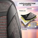 Sitzbez&uuml;ge passend f&uuml;r f&uuml;r Honda Civic (Schwarz-Rot)