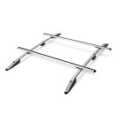 Dachtr&auml;ger passend f&uuml;r Nissan Qashqai+2  ab 2008-2014 offene Dachreling 130 cm Silber