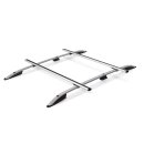 Dachtr&auml;ger passend f&uuml;r Volkswagen Caddy Maxi Life ab 2016-2020 offene Dachreling 120 cm Silber