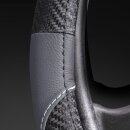 Lenkradbezug aus Kunstleder Universal f&uuml;r 37-39cm durchmesser, Grau-Schwarz