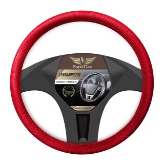 Lenkradbezug aus Kunstleder Universal für 37-39cm durchmesser, Rot