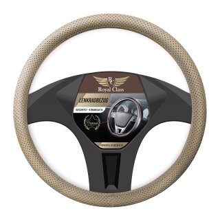 Lenkradbezug aus Kunstleder Universal für 37-39cm durchmesser, Beige